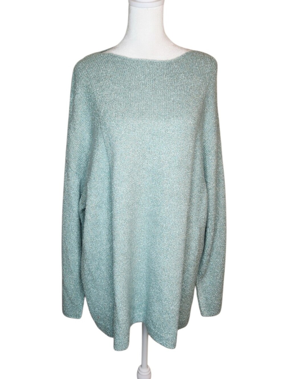 NEW J Jill Antique Jade Sparkle Sweater Tunic Size XL